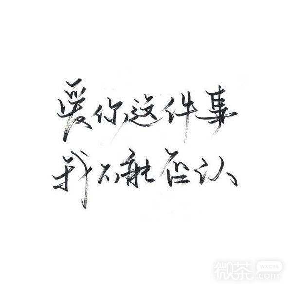 爱你这件事，我不能否认