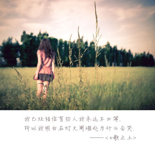 流动的旋律动人歌词签名图 我习惯一个人稳稳地走着陌生的道路