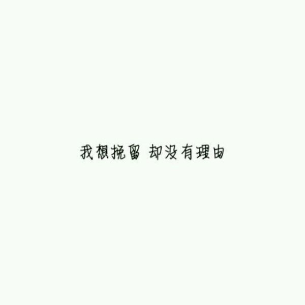 我想挽留,却没理由