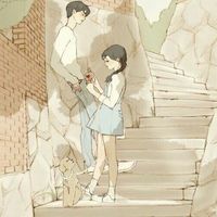 手绘情侣一对唯美简单头像经典版 用来怀念的是记忆