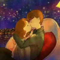 手绘情侣一对唯美简单头像经典版 用来怀念的是记忆