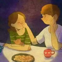 手绘情侣一对唯美简单头像经典版 用来怀念的是记忆