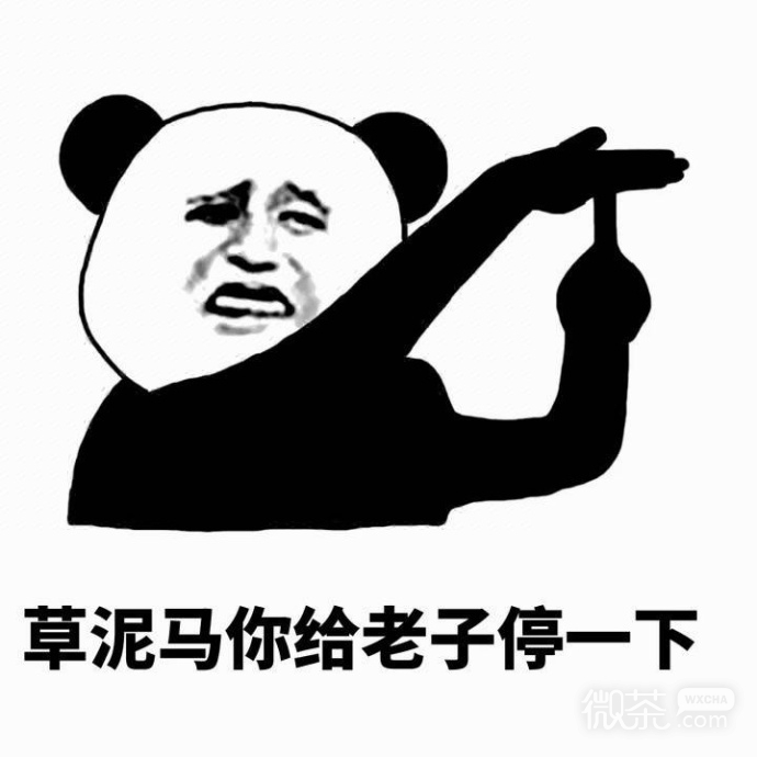 熊猫头停一下表情包