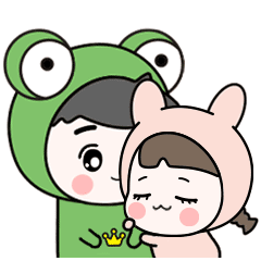 蛙哥兔姐萌萌哒表情包