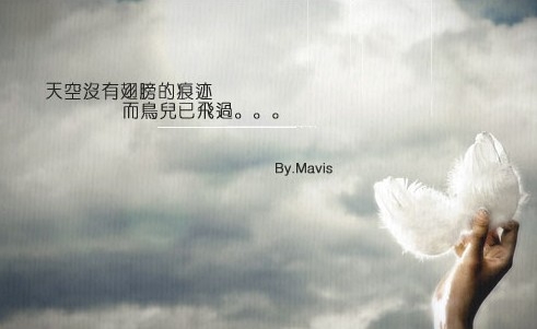非主流微信空间达人签名图:天空已经没有翅膀的痕迹