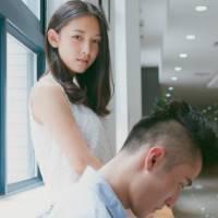 幸福小两口微信情侣头像一左一右 照着我的心就能画出你的样子