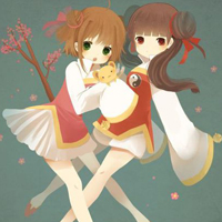 最新可爱姐妹卡通头像 好看的闺蜜动漫微信双人头像