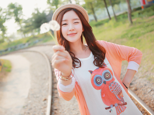 韩流女神气质唯美个性大图 护卫不住爱情的我,失掉了太多的幸福