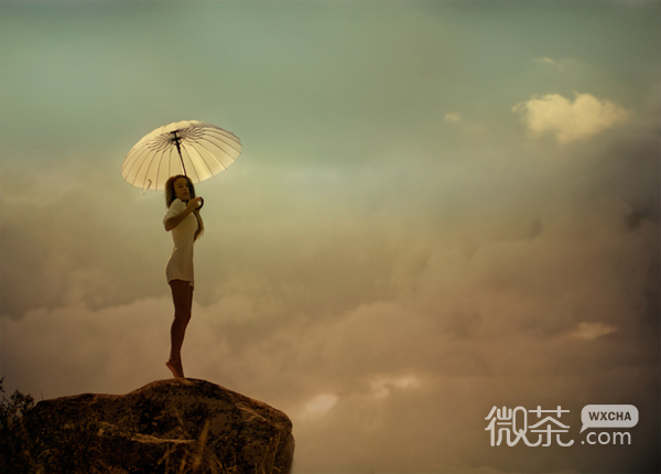 治愈系唯美意境欧美图片女生 给自己多点阳光，给自己多点雨水
