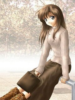 楚楚动人的卡通美女 可爱的手机图片壁纸 好看的动漫图图