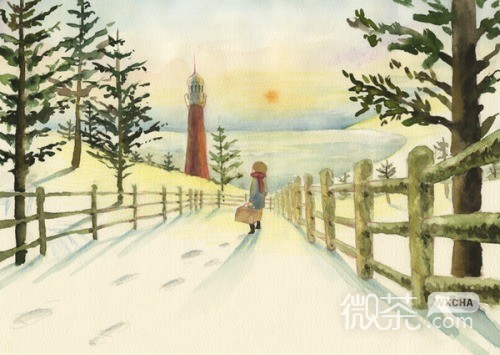 有关旅行的唯美插画卡通 我看着它们的笑脸，自己也被快乐融化