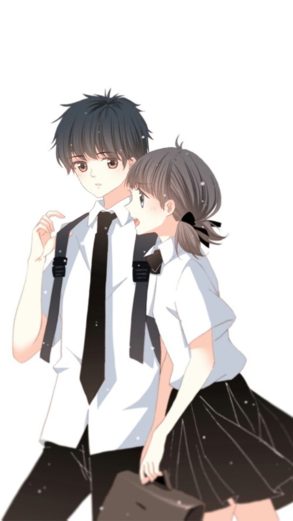 动漫情侣一男一女图片大全 爱与被爱都是一种运气