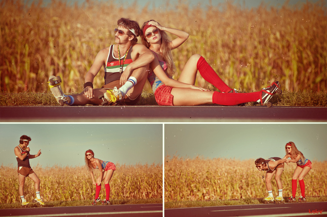 复古时尚，很有趣的摄影作品，很经典60s，莫名就勾起人的一种记忆美