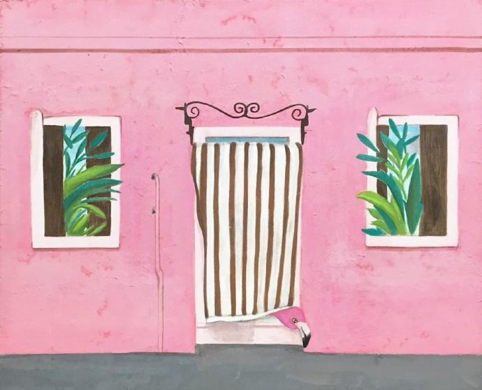 小红鹤聊天背景图