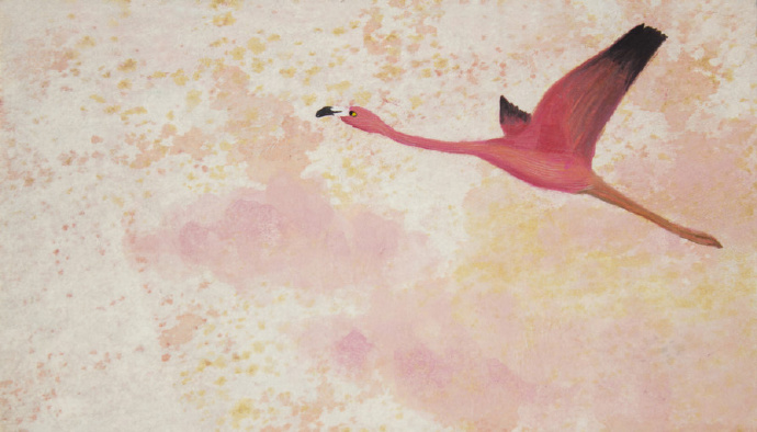 小红鹤聊天背景图