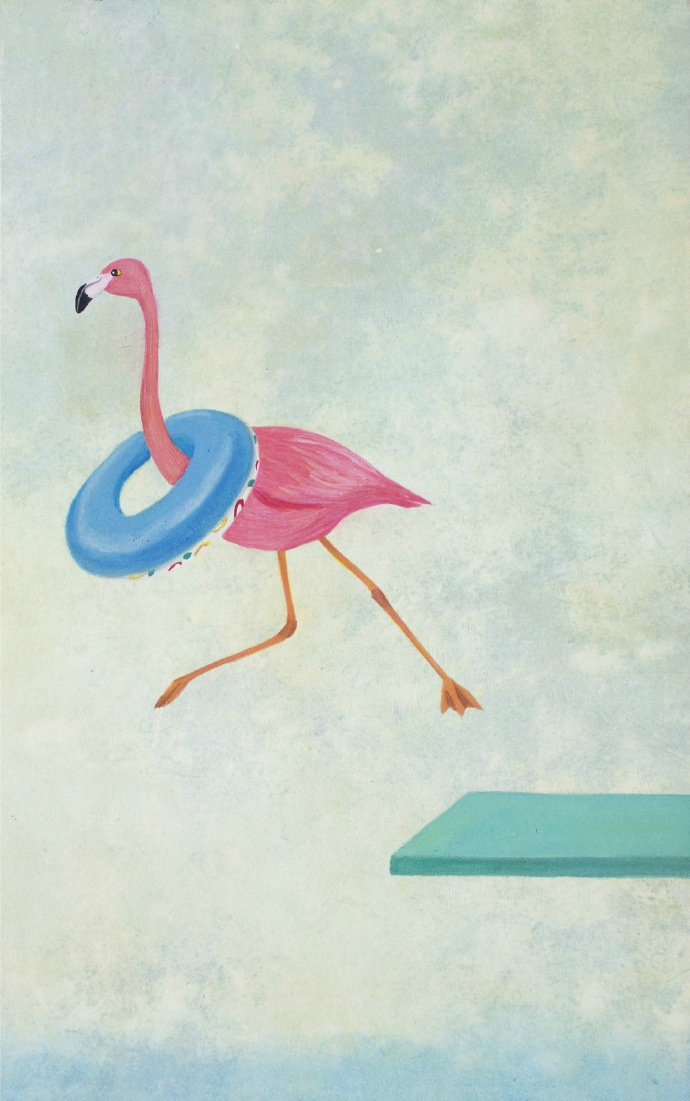 小红鹤聊天背景图