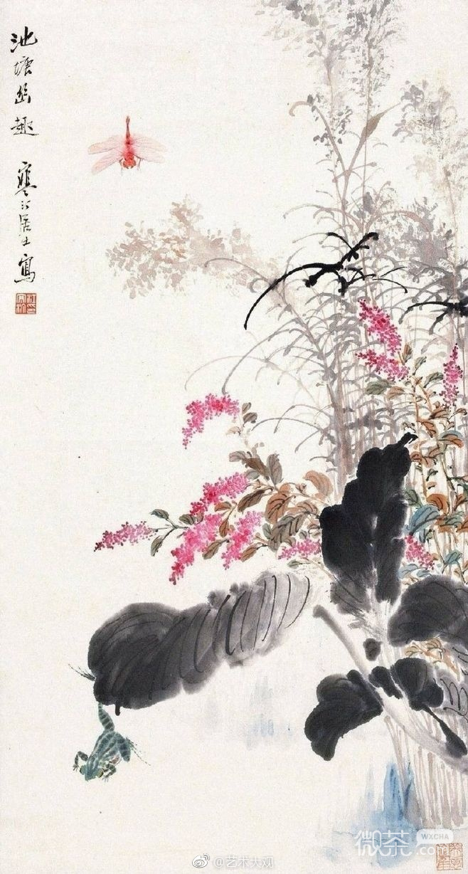 水墨花鸟微信配图