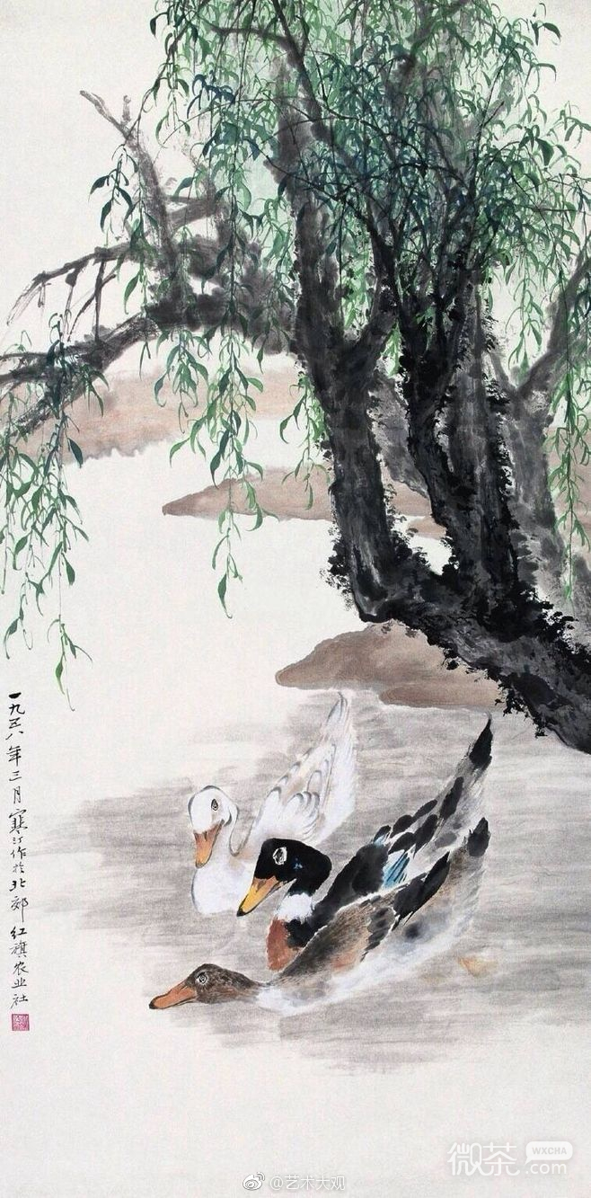 水墨花鸟微信配图