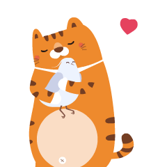 幸福猫咪阿福微信表情包