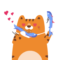 幸福猫咪阿福微信表情包