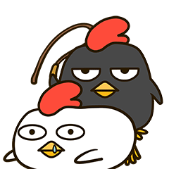 小黑鸡和白兰度微信表情包