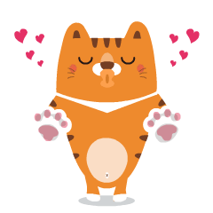 幸福猫咪阿福微信表情包