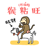 猴子大拜年粤语微信表情包
