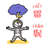 猴子大拜年粤语微信表情包