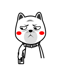 可爱搞怪的咆哮狗微信恶搞表情包带字