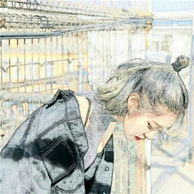 唯美素描风格微信女生头像