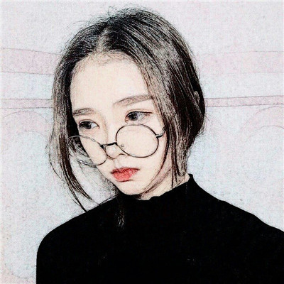 唯美素描风格微信女生头像