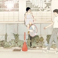 唯美温馨卡通风格微信情侣头像下载