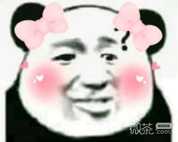 少女心爆棚粉红色熊猫头微信表情包合集