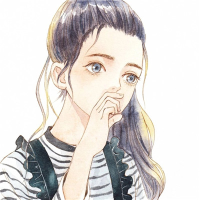 唯美手绘风格微信二次元情侣头像下载
