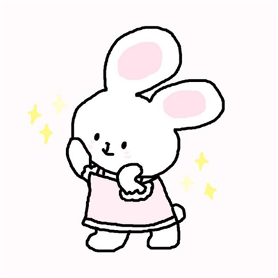 可爱简笔画风格小兔子微信头像下载