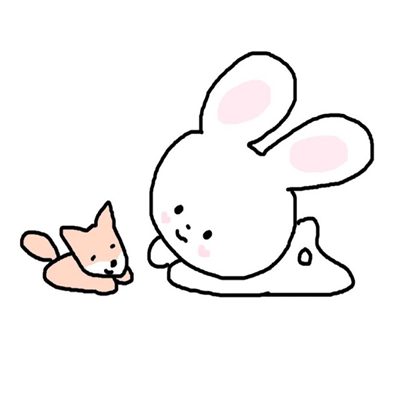 可爱简笔画风格小兔子微信头像下载