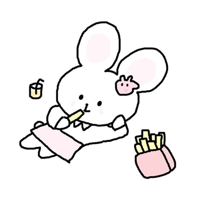 可爱简笔画风格小兔子微信头像下载