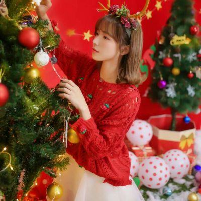 可爱萌萌哒的圣诞节主题微信女生头像合集下载