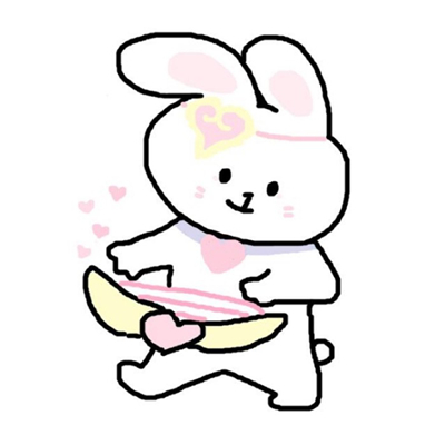 可爱简笔画风格小兔子微信头像下载