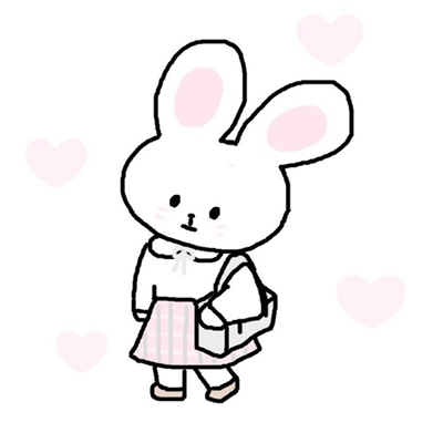 可爱简笔画风格小兔子微信头像下载