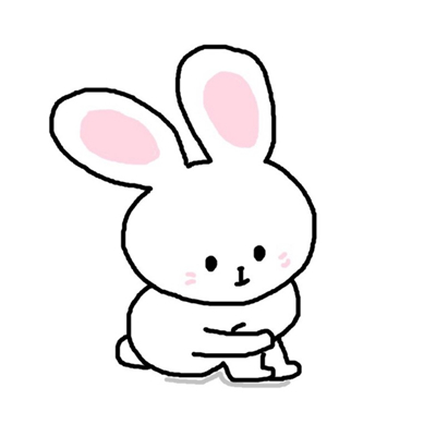 可爱简笔画风格小兔子微信头像下载