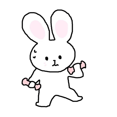 可爱简笔画风格小兔子微信头像下载