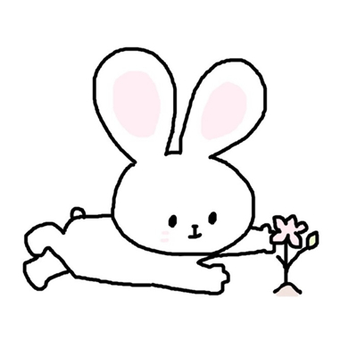 可爱简笔画风格小兔子微信头像下载