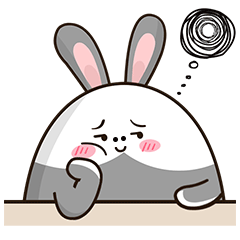 萌萌哒的小灰兔微信恶搞动态表情包下载