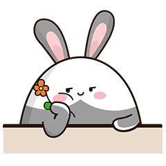 萌萌哒的小灰兔微信恶搞动态表情包下载