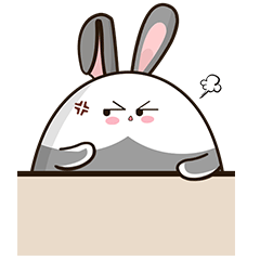 萌萌哒的小灰兔微信恶搞动态表情包下载