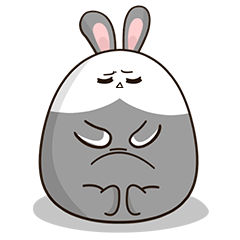 萌萌哒的小灰兔微信恶搞动态表情包下载