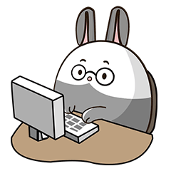 萌萌哒的小灰兔微信恶搞动态表情包下载