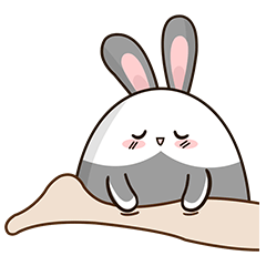 萌萌哒的小灰兔微信恶搞动态表情包下载