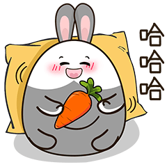 萌萌哒的小灰兔微信恶搞动态表情包下载